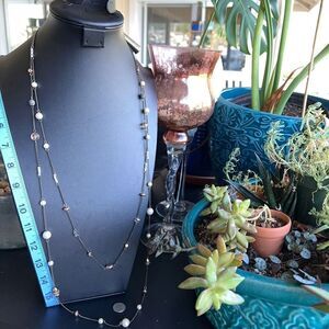 Loft Necklace Black Silver Pearl Crystal $18ea or Bundle3/$30